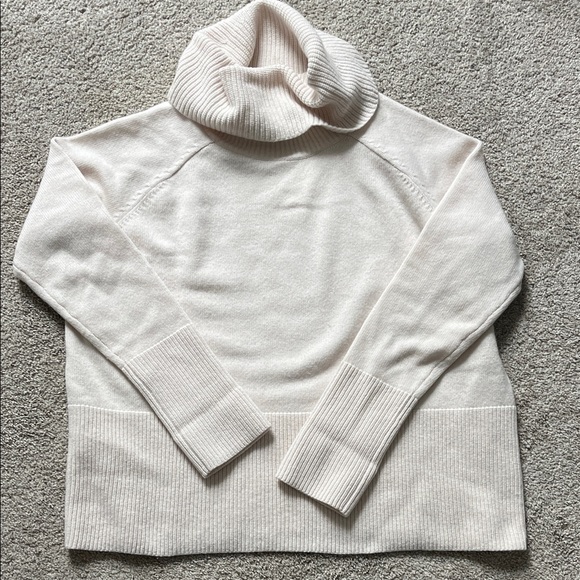 Athleta Soft Cream Cowl Neck Sweater XS - Picture 3 of 8